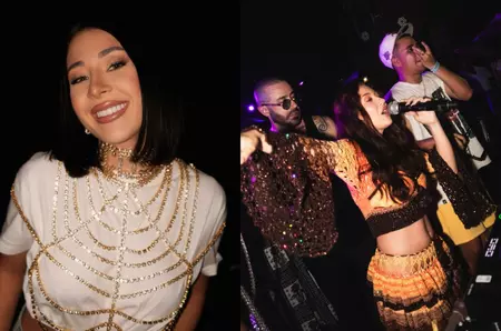 Nicole Cherry a cântat la petrecerea de final de turneu a lui J Balvin. Artista a făcut show în Columbia