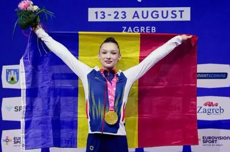 Cine este Aniela Tudor, singura gimnastă română medaliată la Zagreb. La 15 ani, sportiva a luat medalia de aur și a asigurat calificarea României la Campionatul Mondial de la Rotterdam