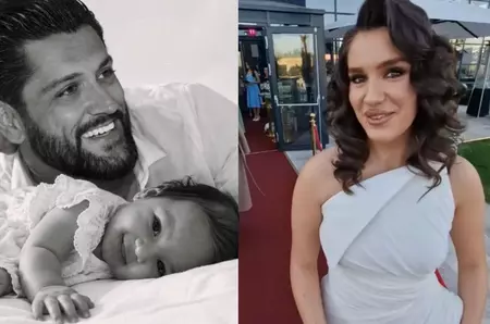 Cezar Ouatu și-a botezat fiica la două luni, iar la eveniment a avut prima apariție publică alături de Teodora, mama fetiței sale! Un cunoscut compozitor și soția sa, prezenți la petrecere
