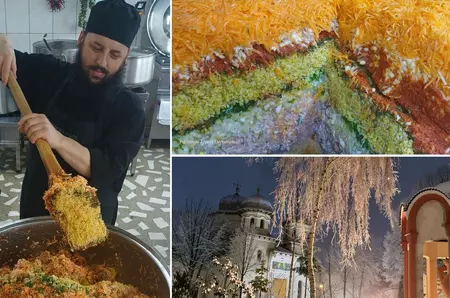 Rețeta pregătită de călugărul bucătar Efrem de la Dervent, pentru masa de Sfântul Andrei: „Nu este pentru cunoscători”