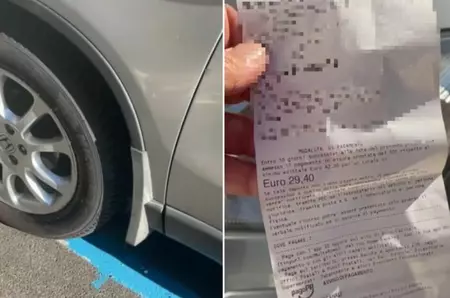 „Nu am mai văzut așa ceva”. Un șofer și-a parcat dimineața mașina pe loc gratuit, iar după câteva ore a găsit marcaje albastre și amendă în parbriz