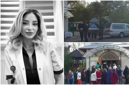 VIDEO Ștefania Szabo, doctorița care a murit în camera de gardă, înmormântată în uniforma medicală. Obiectul care va fi pus în sicriul directorului medical al Spitalului din Buzău