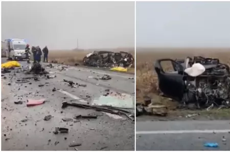 VIDEO Cauza accidentului de la Lugojel. Un suporter a dezvăluit ce s-a întâmplat, de fapt, înainte ca microbuzul să intre în TIR: "S-a blocat volanul în depășire"