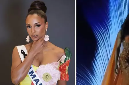Momentul viral în care Miss Jamaica cade de pe scenă în timpul concursului Miss Universe. A fost dusă cu targa la spital