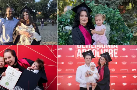 Mamele care au terminat Medicina cu copiii în brațe: „La a doua sarcină, am avut contracții în timpul examenelor”