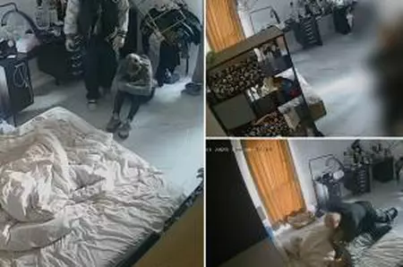 Momentul când un bărbat din Timiș intră în casă peste fosta iubită și o ia la bătaie