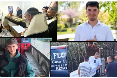 Ți se rupe sufletul! Frații înecați în stațiunea Olimp, conduși pe ultimul drum. AVEM primele imagini de la înmormântare