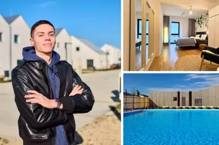 Cum arată super vila în care locuiește David Popovici. Lângă locuința sa există terenuri de sport și o piscină semiolimpică / GALERIE FOTO