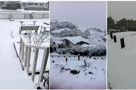 Ninge ca-n povești, la început de august!  Oamenii schiază pe străzi