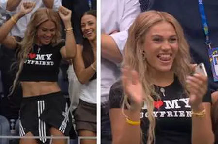 Iubita faimoasă a numărului 9 ATP a atras toate privirile la US Open! Dans în tribune și un tricou special