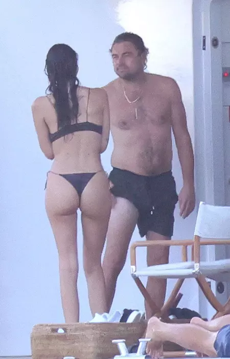 *PREMIUM-EXCLUSIVE* *MUST CALL FOR PRICING* Leonardo DiCaprio suffers a jellyfish bite while at sea with his girlfriend Vittoria Ceretti and a host of celebrity friends aboard a yacht in Sardinia.