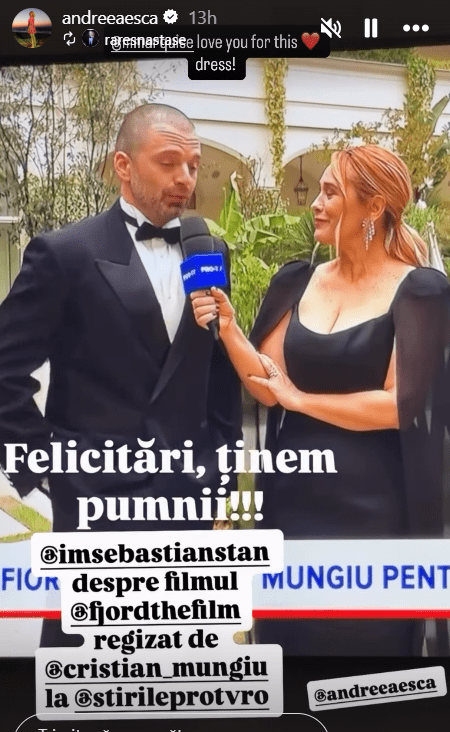 Andreea Esca si Sebastian Stan la Cannes