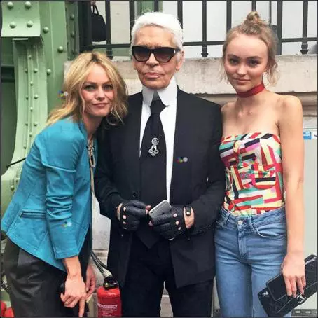Vanessa Paradis, Karl Lagerfeld și Lily Rose Depp