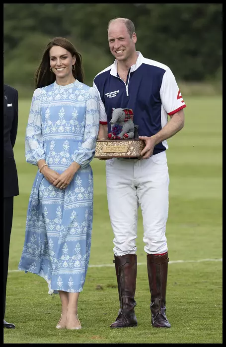 Prince William and Kate Middleton at charity polo match