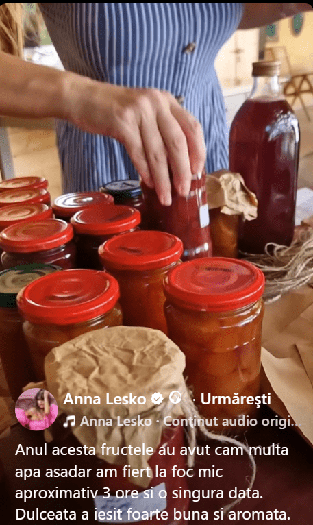Anna Lesko reteta de dulceata