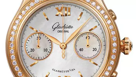 Ceas din aur roz cu diamante Glashutte Original
