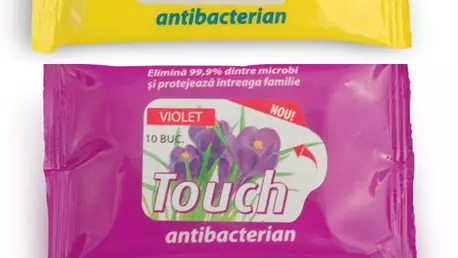 Lupta impotriva microbilor cu servetelele umede antibacteriene Touch