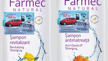 Castiga o masina cu noile sampoane Farmec Natural