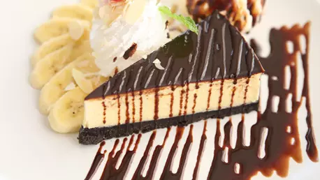 Cheesecake cu banane si unt de arahide