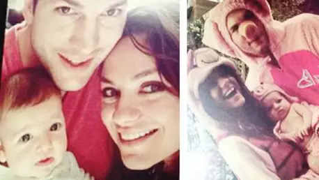 Primele poze cu fetita cuplului Ashton Kutcher - Mila Kunis!