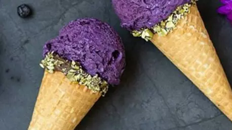 Inghetata vegana cu afine!