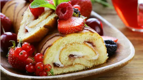 Rulada cu fructe de padure