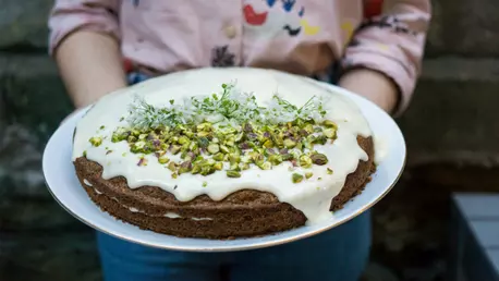 Tort de morcovi cu faina de secara si crema de branza, de Ioana Dumitrescu