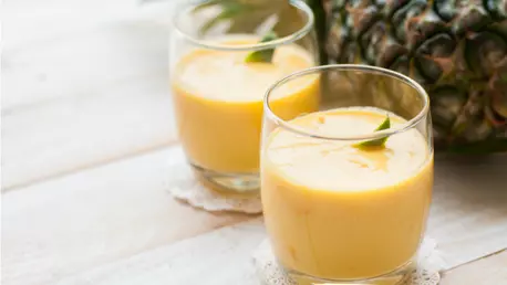 Smoothie cu ananas si banane