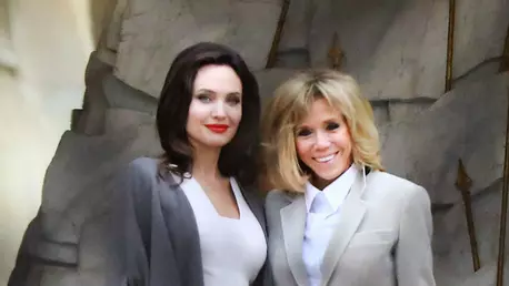 Angelina Jolie și Brigitte Macron au avut cea mai stylish întâlnire, în Paris