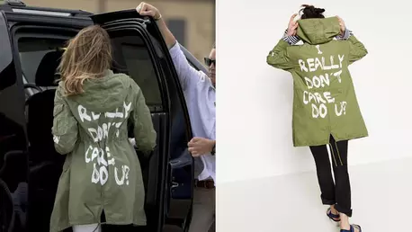 Melania Trump a purtat o jachetă Zara și este oficial cel mai prost îmbrăcată persoană din lume