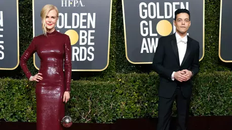 Nicole Kidman îi ignoră încercarea lui Rami Malek de a o îmbrățișa pe scena de la Globurile de Aur
