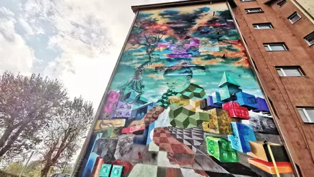 România are, la Bacău, prima pictură murală care purifică aerul