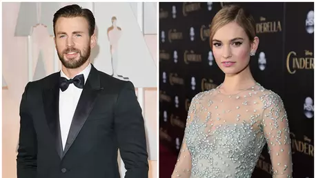 Chris Evans și Lily James, noul cuplu de la Hollywood?