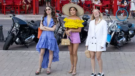 Fotografii inedite din timpul filmărilor pentru serialul Emily in Paris