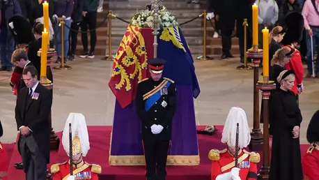 Nepoții Reginei Elisabeta a II-a, la priveghiul bunicii lor