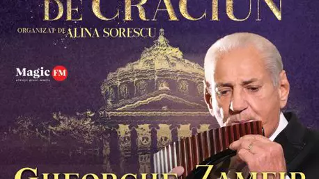 Concert caritabil de Crăciun cu Gheorghe Zamfir și Alina Sorescu, pe 20 decembrie, la Ateneul Român