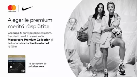 Descoperă stilul și confortul absolut Nike cu colecția Nike Air pentru femei, iar Mastercard îți răsplătește alegerile Premium!