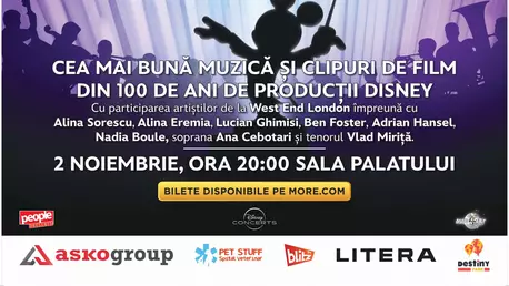 29 de piese Disney cu 7 premii Oscar (Cel mai bun cântec original), 6 Golden Globe (Cel mai bun cântec original), 3 Grammy și multe recorduri se vor auzi la Sala Palatului