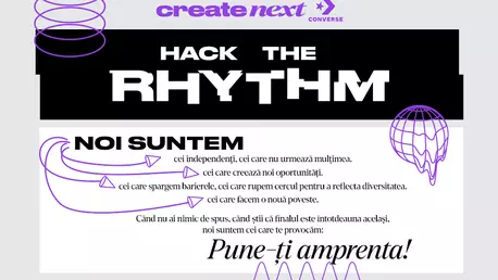 CONVERSE #HackTheRhythm: o campanie digitală care te provoacă să îți depășești limitele prin creativitate