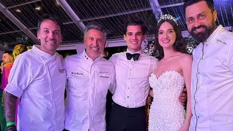 Jurații "Chefi la cuțite", dezvăluiri despre nunta lui Ianis Hagi cu Elena Tănase. Ce au gătit Chef Alexandru Sautner, Chef Orlando Zaharia și Chef Ștefan Popescu