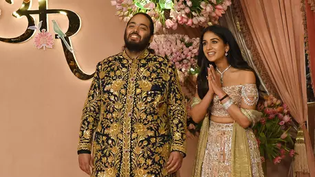 Imagini inedite de la nunta de 600 milioane de dolari din India a cuplului Radhika Merchant & Anant Ambani. Ce ținute au purtat mirii și ce vedete au participat