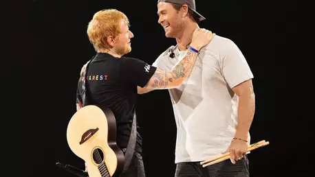 Unde au fost surprinși Ed Sheeran și Chris Hemsworth la București după concertul din Capitală: "A fost superb"