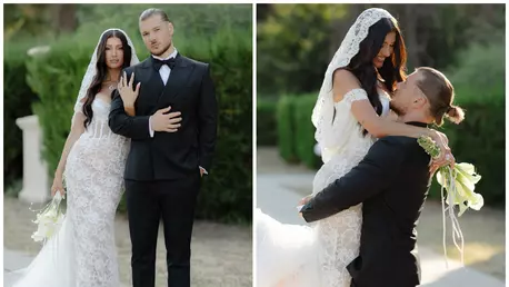 Noi imagini fabuloase de la nunta Alinei Eremia. Artista a strălucit în ziua în care s-a căsătorit cu Edi Barbu