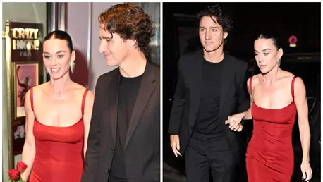 Katy Perry și Justin Trudeau, apariție rară împreună. Celebrul cuplu a participat la Forumul Economic Mondial de la Davos