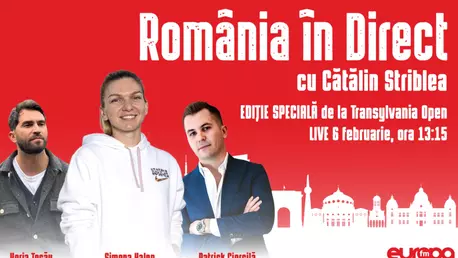 "România în direct": Europa FM transmite de pe terenul de tenis, la Transylvania Open