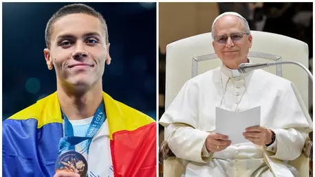 David Popovici s-a întâlnit cu Papa Leon al XIV-lea la Vatican. Campionul olimpic i-a oferit un cadou Suveranului Pontif: "Un moment unic"