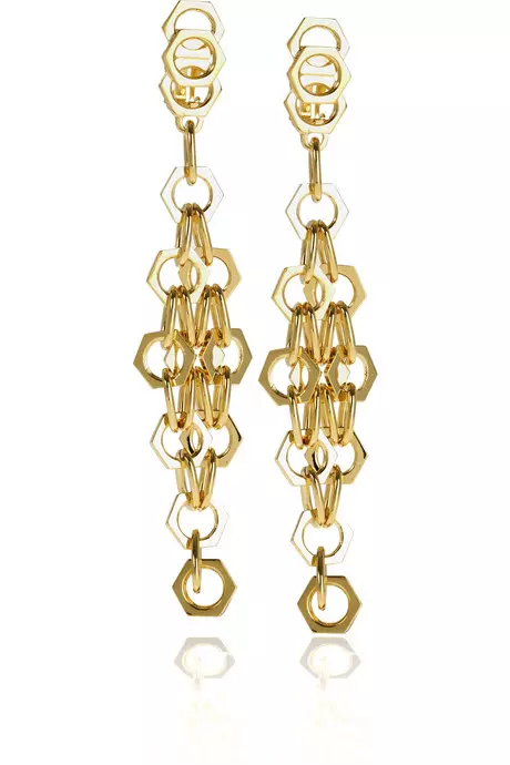 Cercei placati cu aur, Yves Saint Laurent 