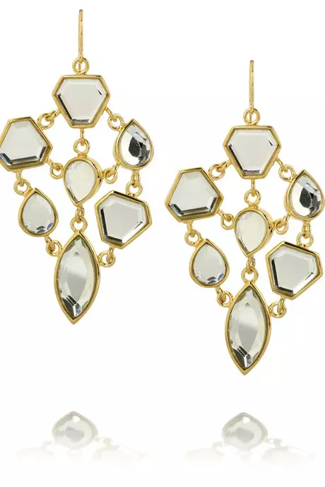 Cercei candelabru placati cu aur,  Isharya