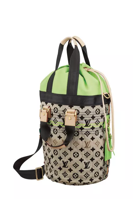 Geanta de piele si material textil Louis Vuitton