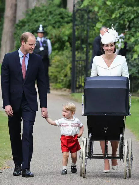 Impreuna cu parintii la botezul Printesei Charlotte